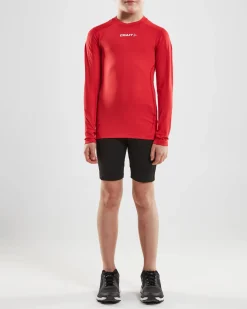 Craft Sportswear T-Shirt^Ability Compression Long Sleeve Jr Bright Red
