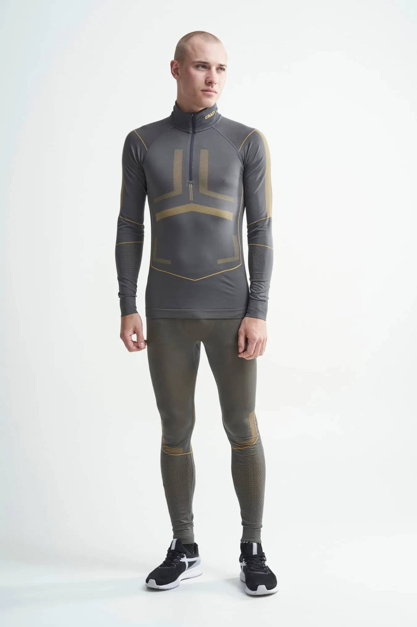 Craft Sportswear T-Shirts & Tröjor|Aktiva Underställ^Active Intensity Zip M Granite-Amber