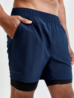 Craft Sportswear Shorts|Träning^ADV Essence 2-in-1 Stretch Shorts M Blaze