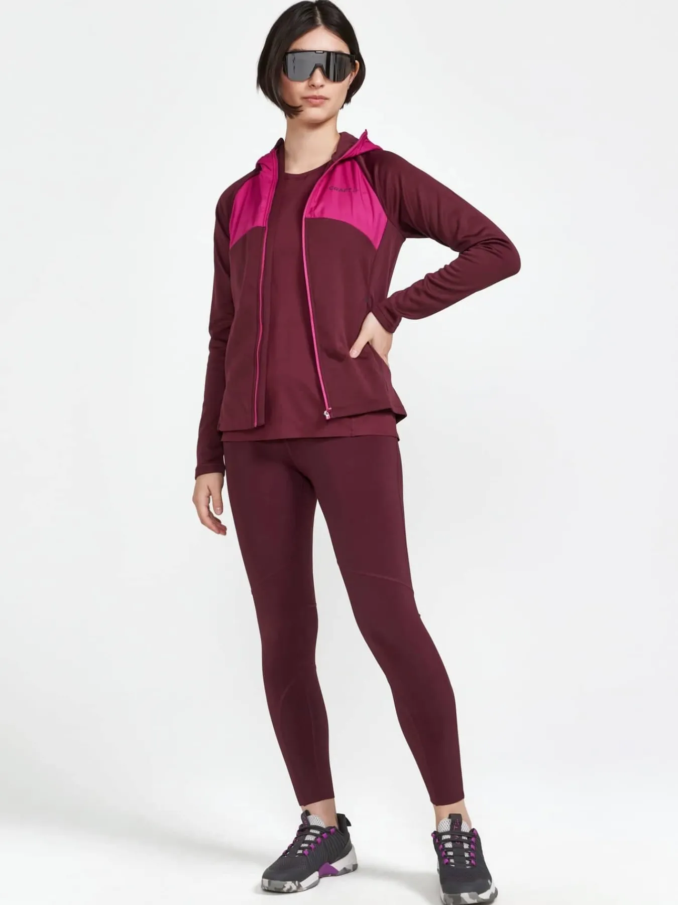 Craft Sportswear Hoodies & Sweatshirts|Träning^ADV Essence Jersey Hood Jacket W Punch-Roxo