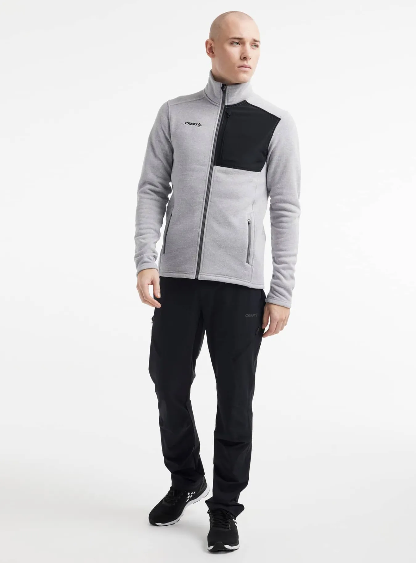Craft Sportswear Jackor & Västar^ADV Explore Heavy Fleece Jacket M Grey Melange-Black