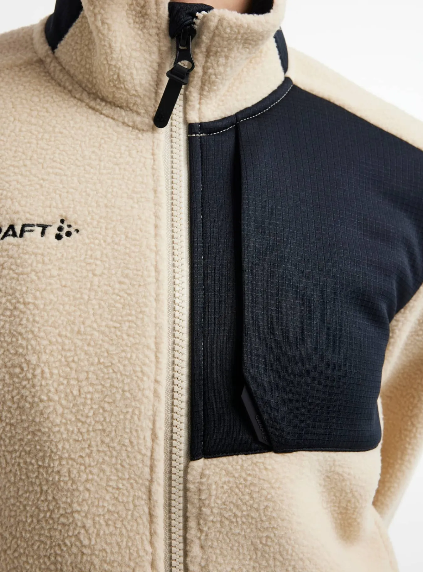 Craft Sportswear Mellanlager & Fleece|Mellanlager^ADV Explore Pile Fleece Jacket W Ecru-Black
