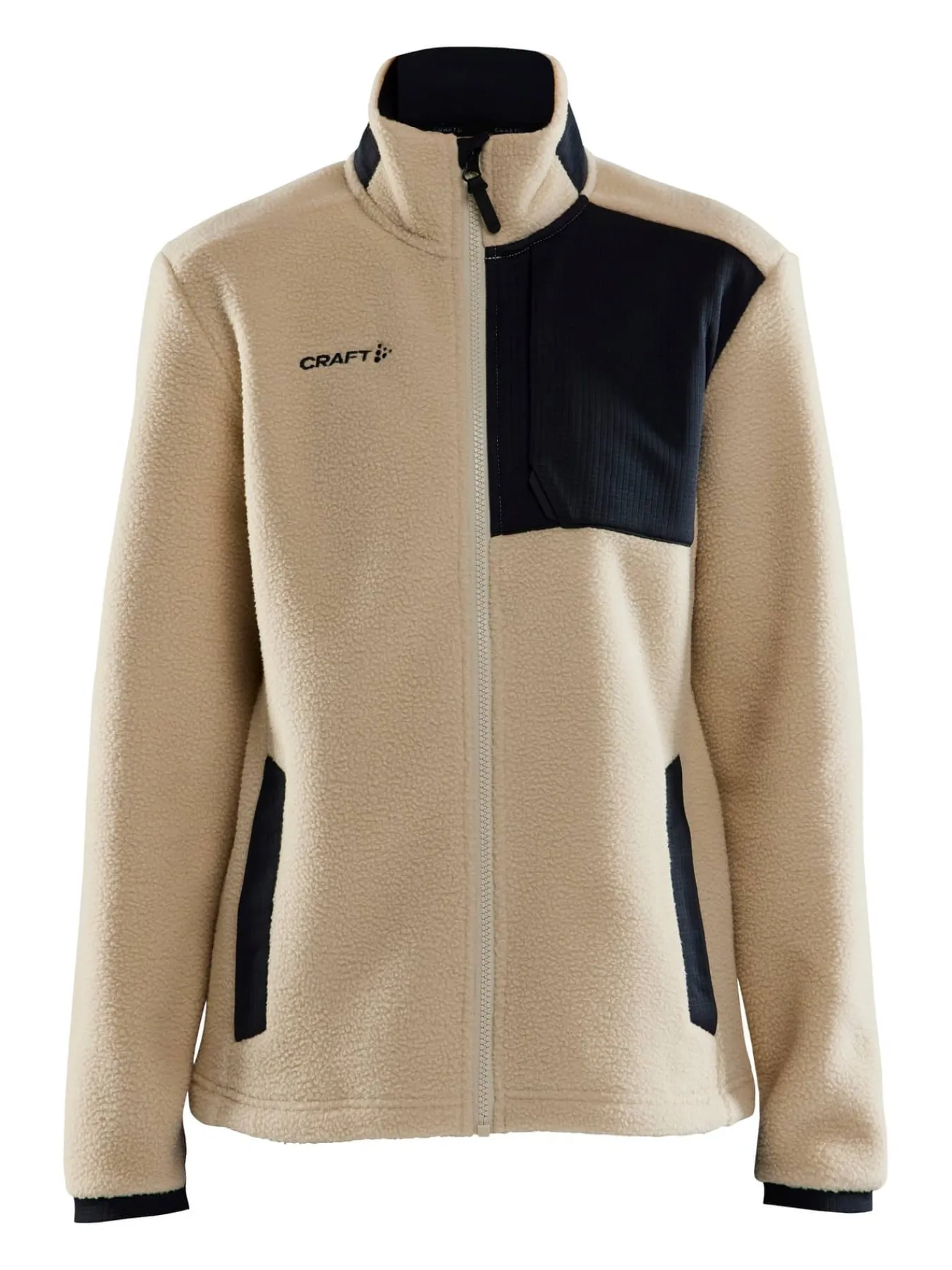 Craft Sportswear Mellanlager & Fleece|Mellanlager^ADV Explore Pile Fleece Jacket W Ecru-Black