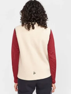 Craft Sportswear Mellanlager & Fleece|Mellanlager^ADV Explore Pile Fleece Vest W Ecru-Black
