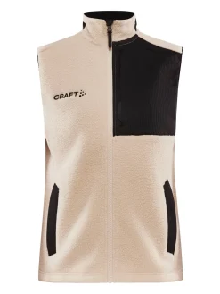 Craft Sportswear Mellanlager & Fleece|Mellanlager^ADV Explore Pile Fleece Vest W Ecru-Black