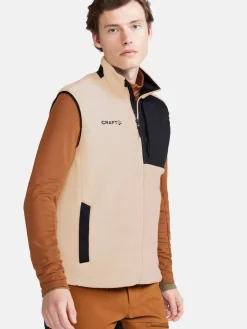 Craft Sportswear Mellanlager & Fleece|Mellanlager^ADV Explore Pile Fleece Vest M Ecru-Black