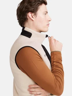 Craft Sportswear Mellanlager & Fleece|Mellanlager^ADV Explore Pile Fleece Vest M Ecru-Black
