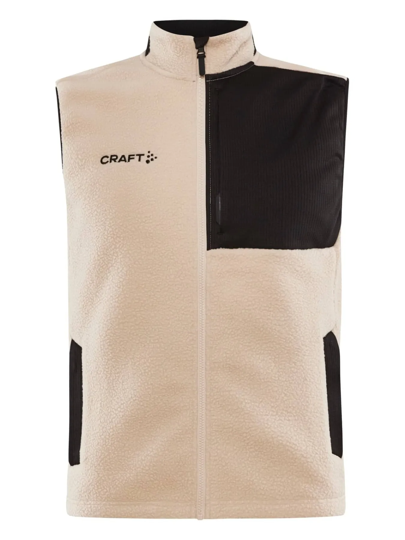 Craft Sportswear Mellanlager & Fleece|Mellanlager^ADV Explore Pile Fleece Vest M Ecru-Black