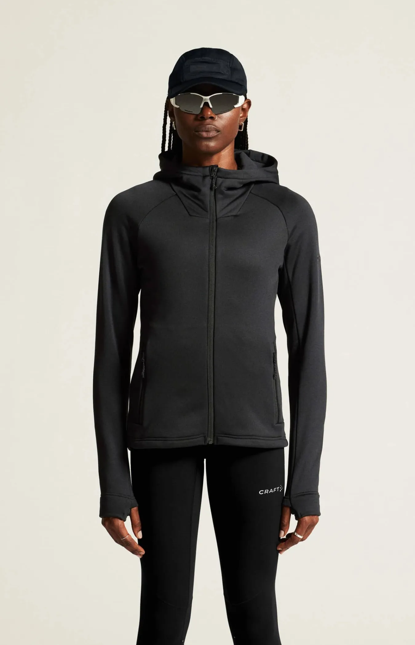 Craft Sportswear Mellanlager & Fleece|Mellanlager^ADV Explore Power Fleece Hood Jacket W Black