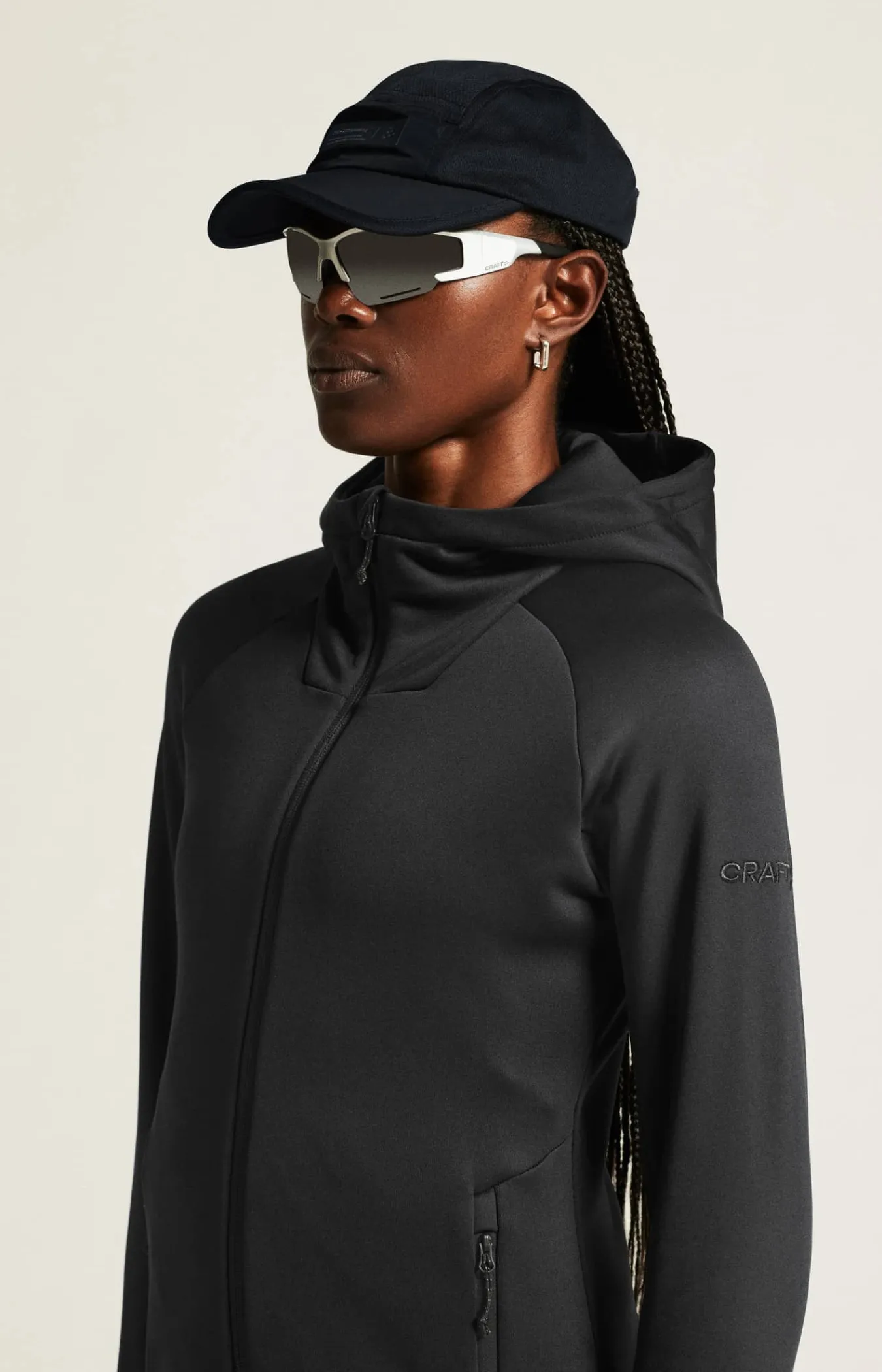 Craft Sportswear Mellanlager & Fleece|Mellanlager^ADV Explore Power Fleece Hood Jacket W Black