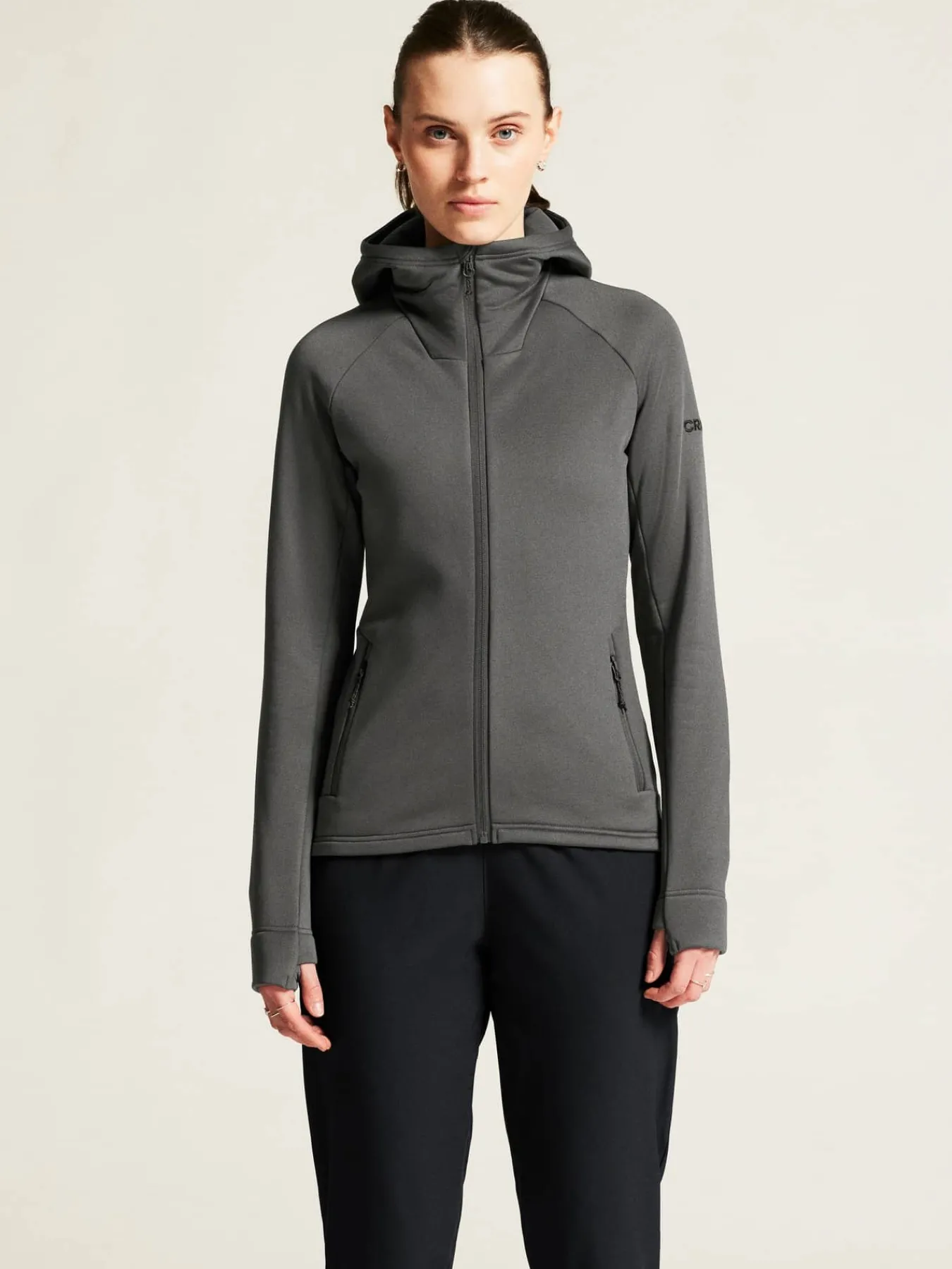 Craft Sportswear Mellanlager & Fleece|Mellanlager^ADV Explore Power Fleece Hood Jacket W Granite