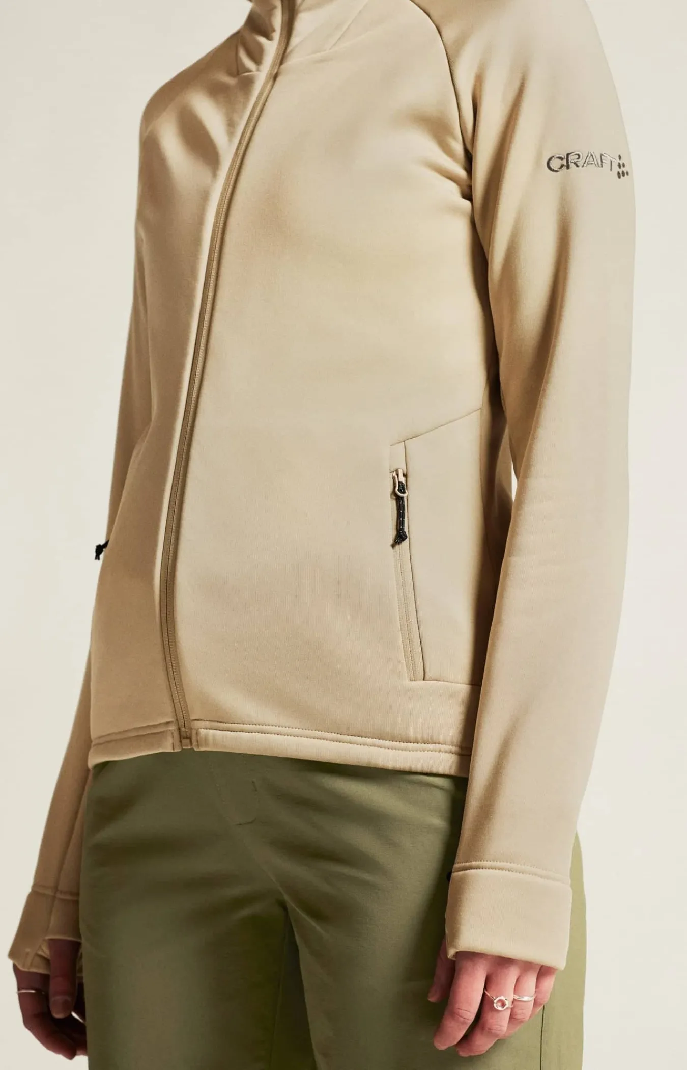 Craft Sportswear Mellanlager & Fleece|Mellanlager^ADV Explore Power Fleece Hood Jacket W Hay