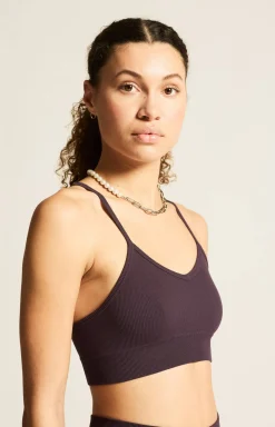 Craft Sportswear Sport-Bhar|Träning^Collective Rib Strap Sports Bra W Dk Plum