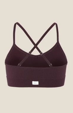 Craft Sportswear Sport-Bhar|Träning^Collective Rib Strap Sports Bra W Dk Plum