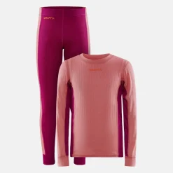 Craft Sportswear Aktiva Underställ|Underställsset^CORE Dry Baselayer Set J Coral-Roxo