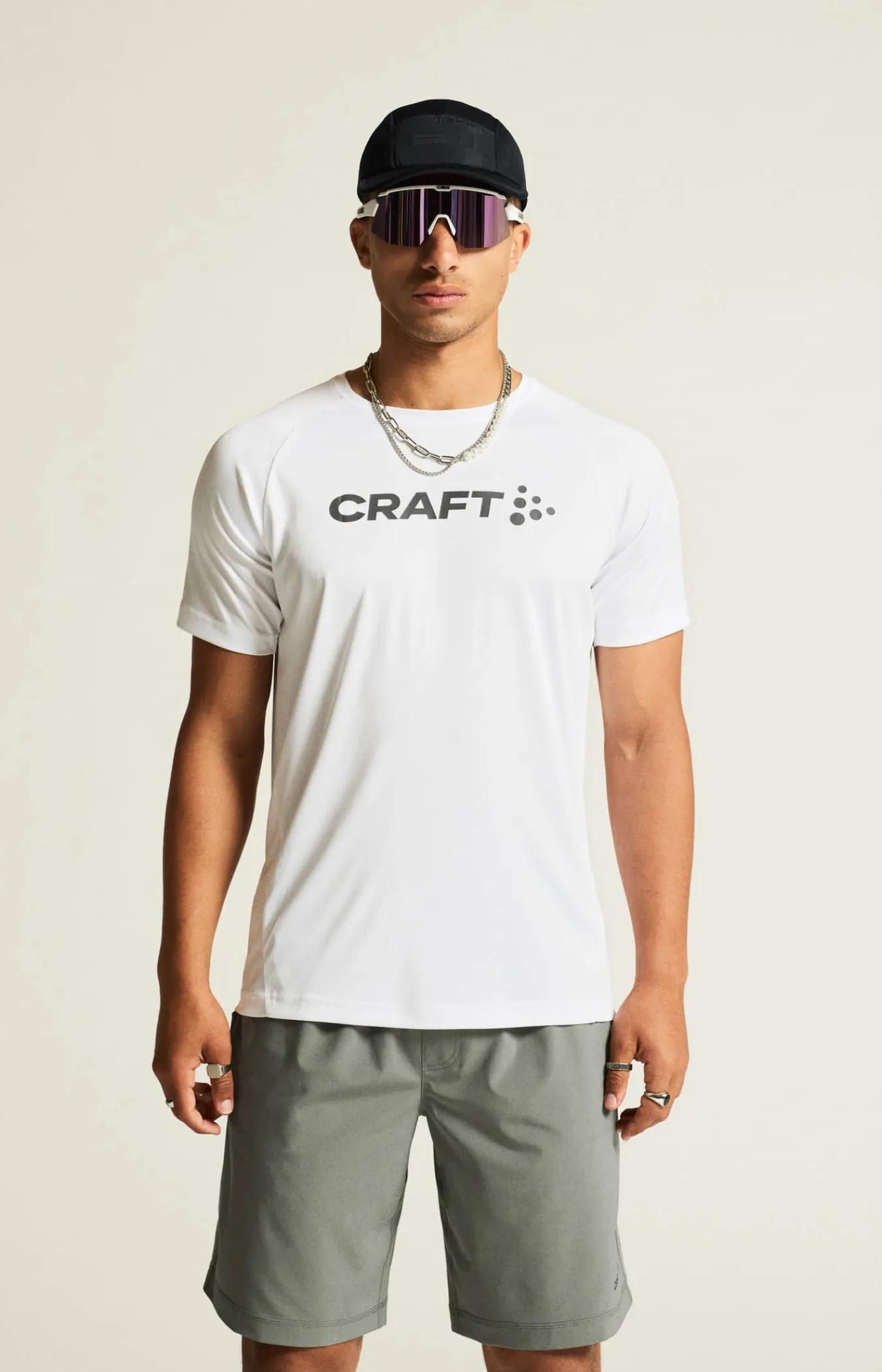 Craft Sportswear T-Shirts & Tröjor|Träning^CORE Essence Logo Tee M White/Granite
