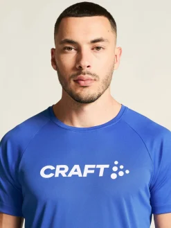 Craft Sportswear T-Shirts & Tröjor|Träning^CORE Essence Logo Tee M Ink Blue