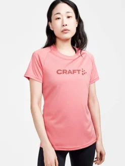 Craft Sportswear T-Shirts & Tröjor|Träning^CORE Essence Logo Tee W Coral