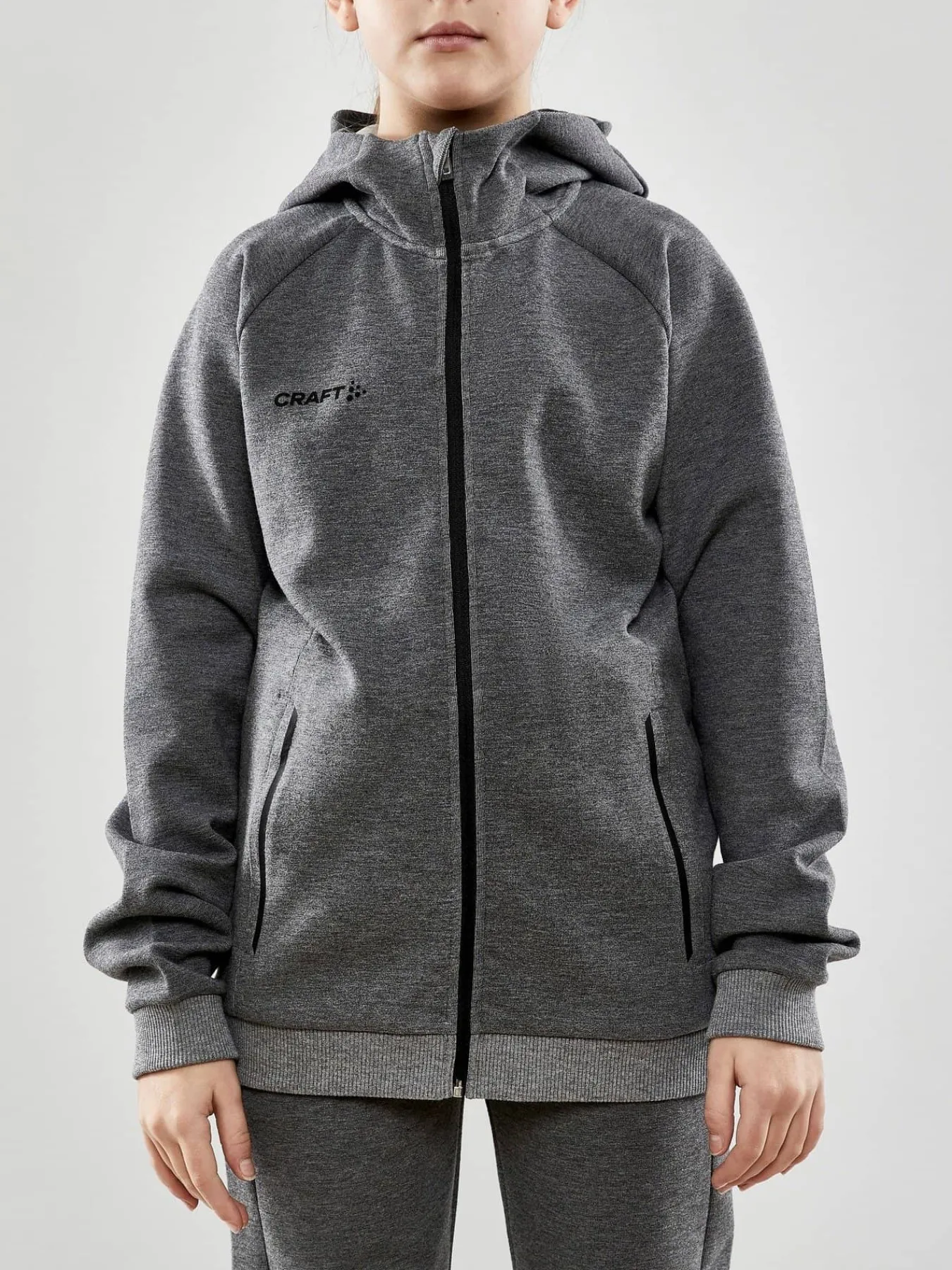 Craft Sportswear Sweatshirts & Hoodies^CORE Soul Full Zip Hood Jr Dk Grey Melange