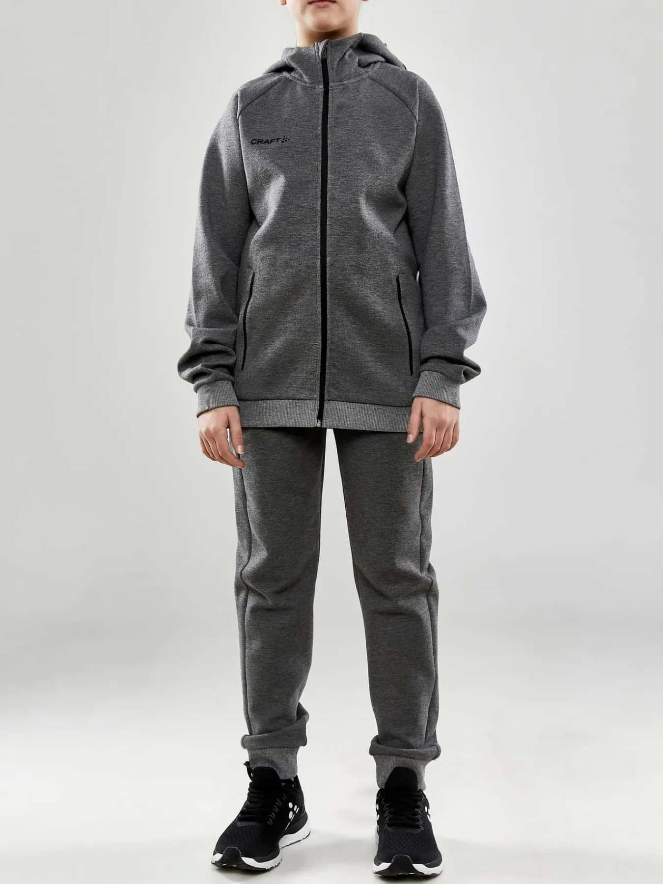 Craft Sportswear Sweatshirts & Hoodies^CORE Soul Full Zip Hood Jr Dk Grey Melange