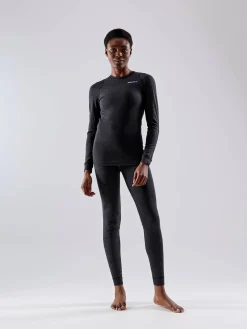 Craft Sportswear Underställ|Ull^CORE Wool Merino LS Tee W BLACK MELANGE