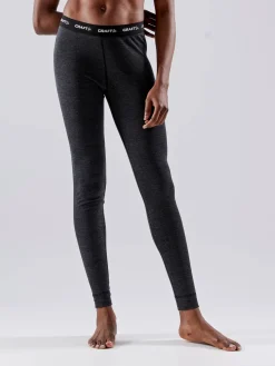 Craft Sportswear Underställ|Aktiva Underställ^CORE Wool Merino Pant W Black Melange