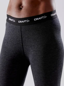 Craft Sportswear Underställ|Aktiva Underställ^CORE Wool Merino Pant W Black Melange