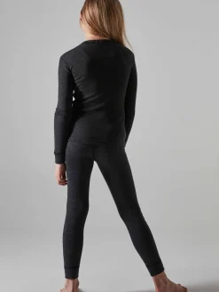 Craft Sportswear Underställsset|Ull^CORE Wool Merino Set Jr Black Melange