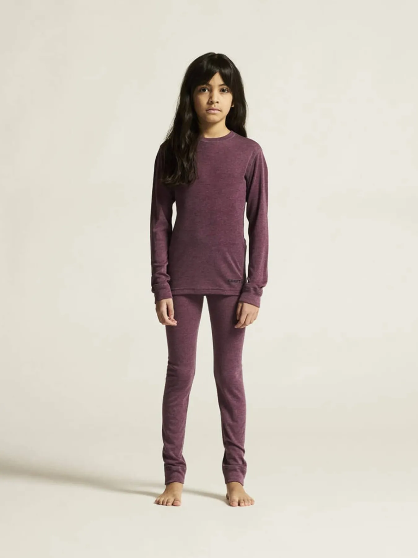 Craft Sportswear Underställsset|Ull^CORE Wool Merino Set Jr Rouge Melange