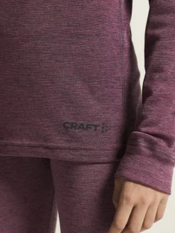 Craft Sportswear Underställsset|Ull^CORE Wool Merino Set Jr Rouge Melange