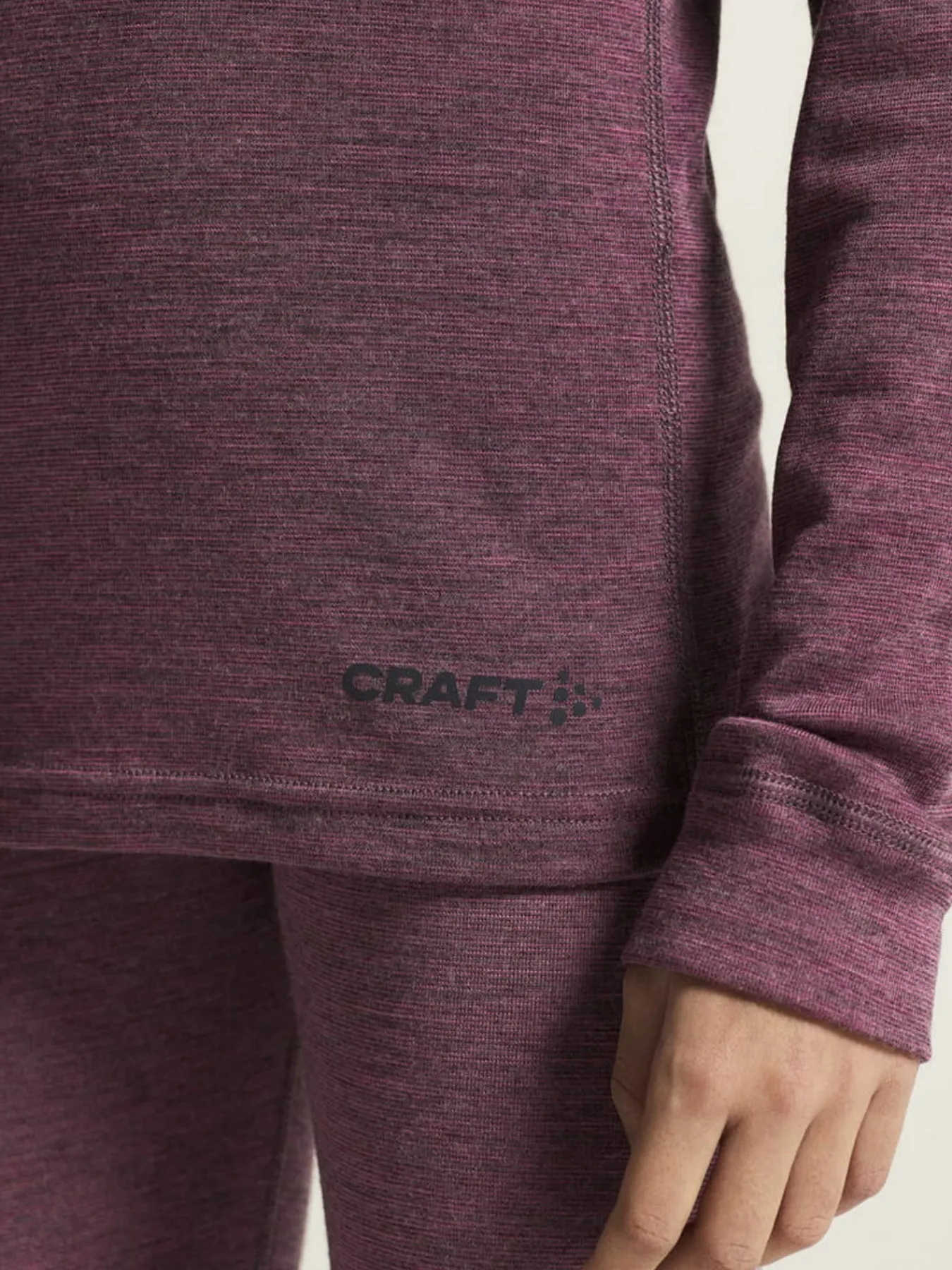 Craft Sportswear Underställsset|Ull^CORE Wool Merino Set Jr Rouge Melange