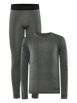 Craft Sportswear Underställsset|Ull^CORE Wool Merino Set Jr Juniper-Melange