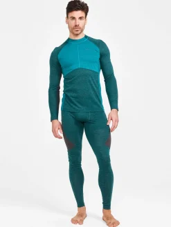 Craft Sportswear Underställ|Underställsset^CORE Wool Mix Set M Opal/Deep Lake