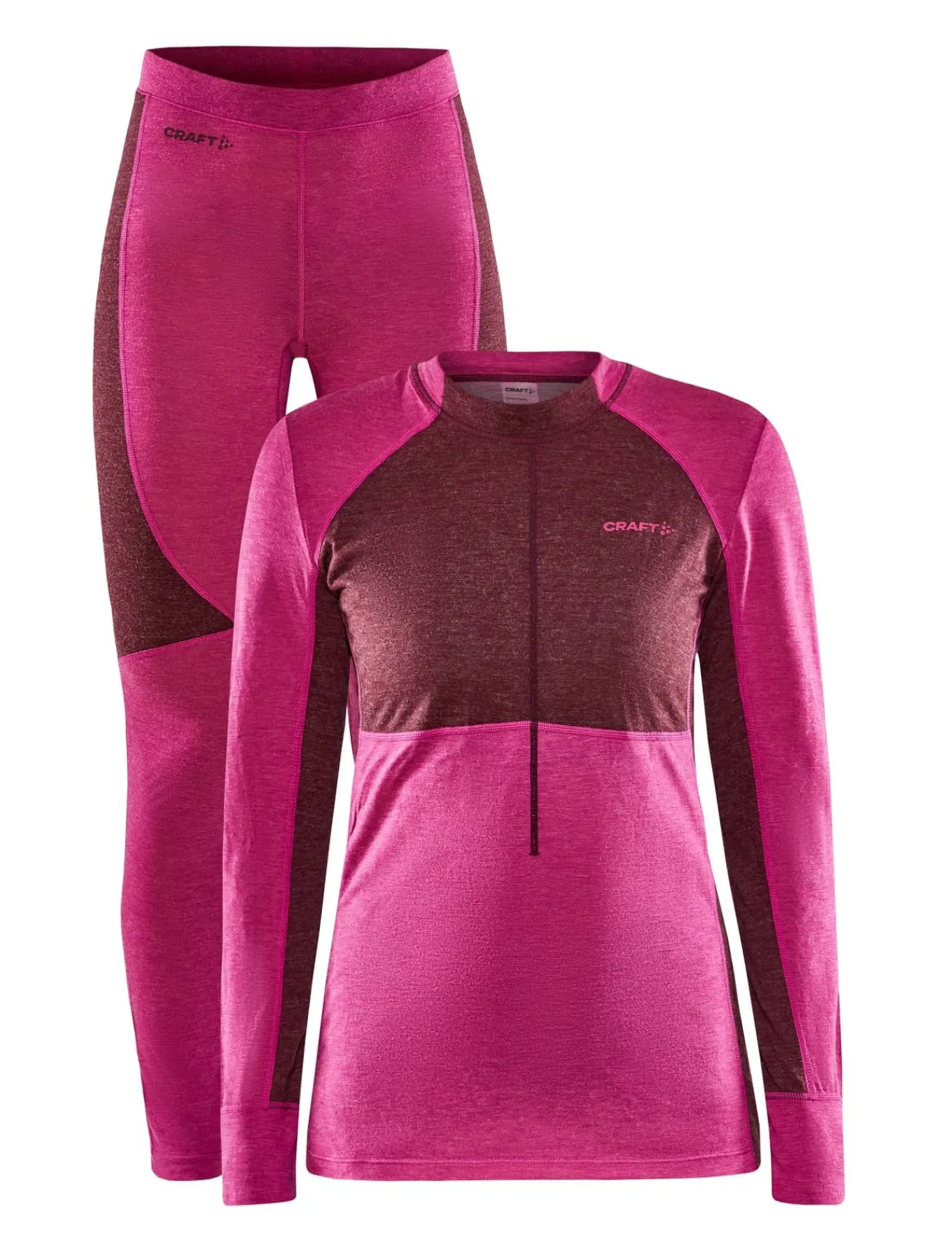 Craft Sportswear Underställ|Aktiva Underställ^CORE Wool Mix Set W Roxo/Punsch
