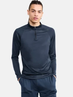 Craft Sportswear T-Shirts & Tröjor|Träning^Eaze LS Half Zip Tee M Blaze