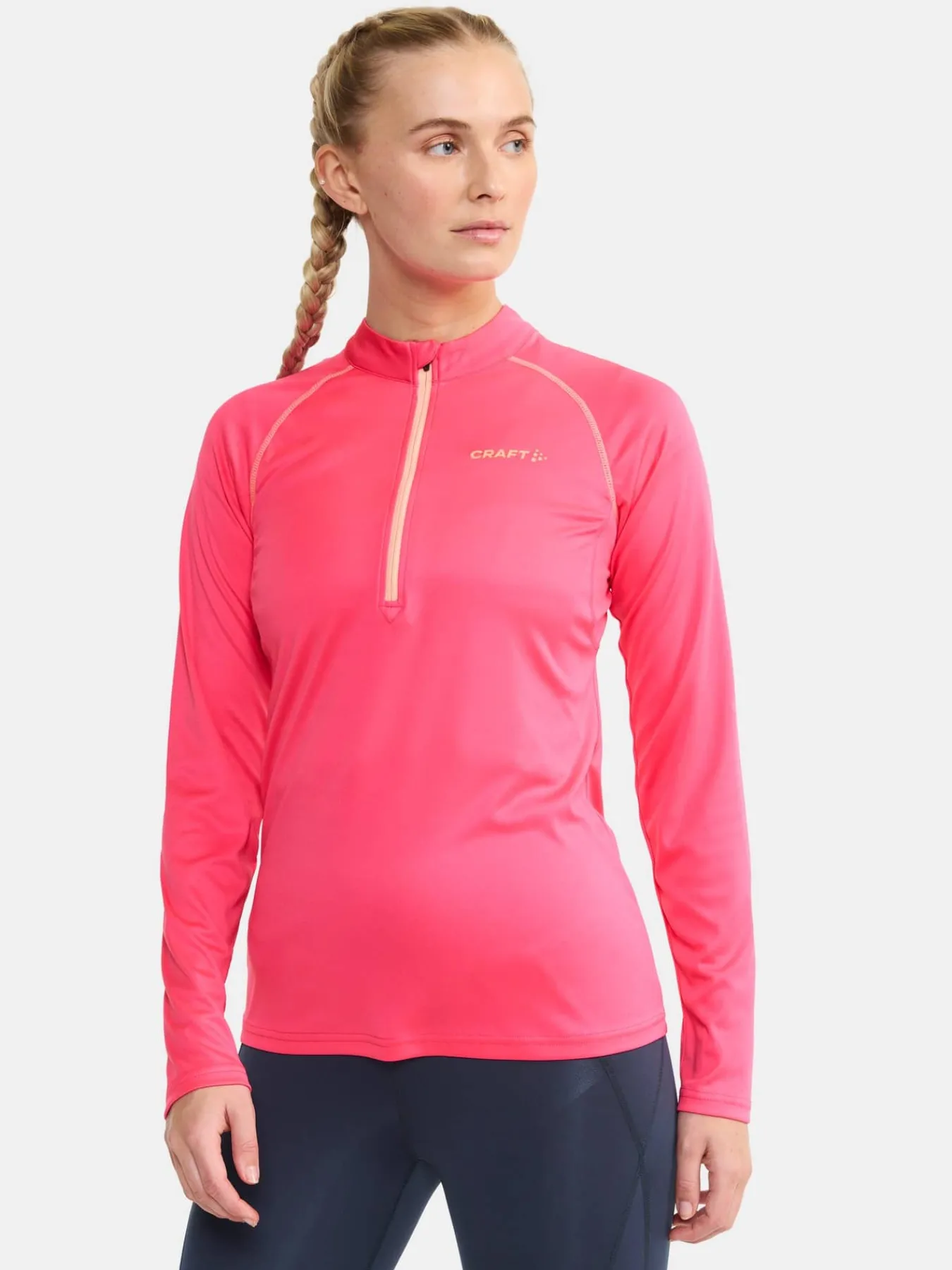 Craft Sportswear Träning^Eaze LS Half Zip Tee W Fuchsia-Cosmo