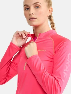Craft Sportswear Träning^Eaze LS Half Zip Tee W Fuchsia-Cosmo