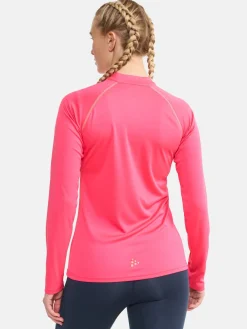 Craft Sportswear Träning^Eaze LS Half Zip Tee W Fuchsia-Cosmo