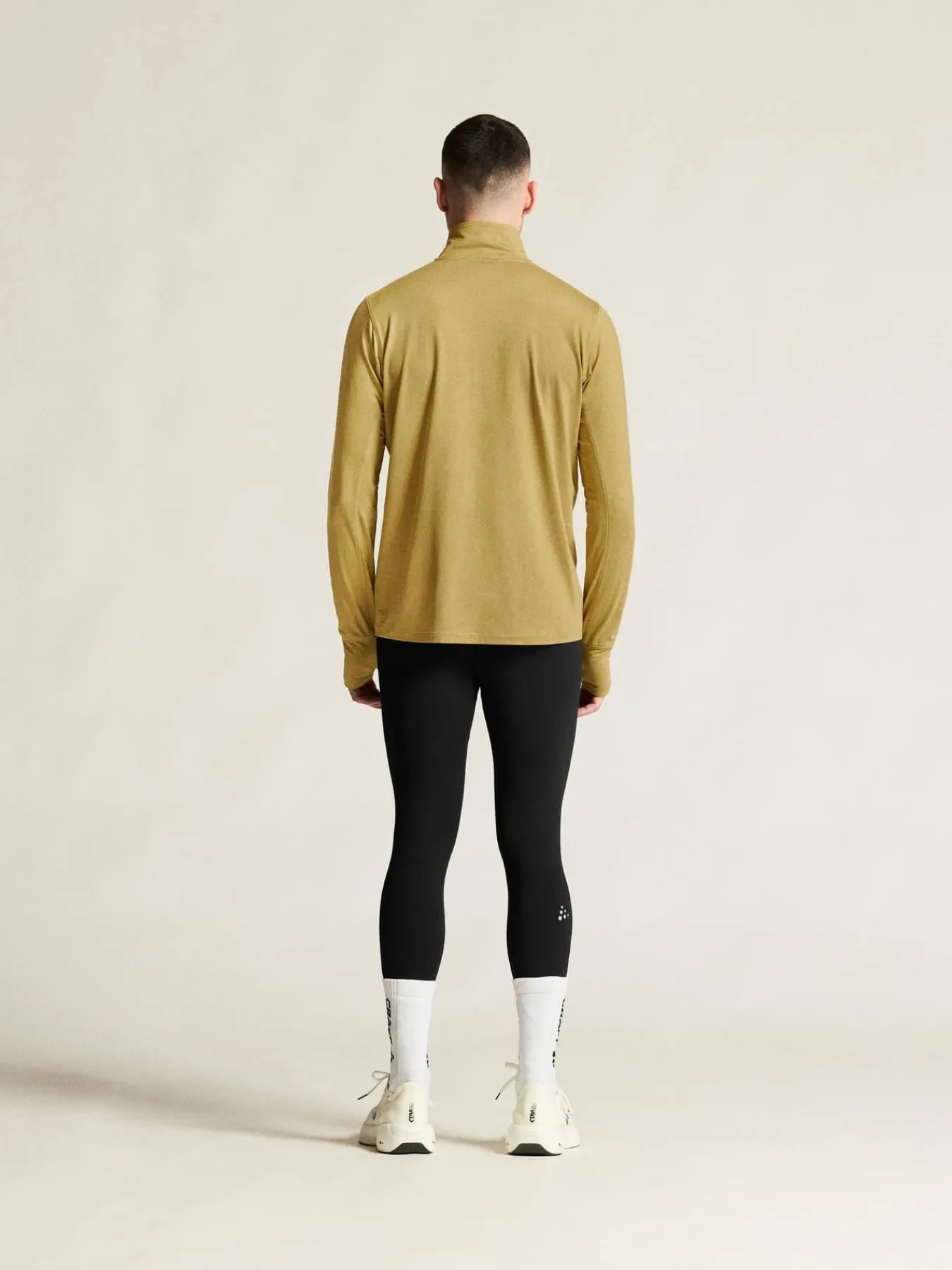 Craft Sportswear T-Shirts & Tröjor|Mellanlager^Flow HZ LS M Khaki Melange