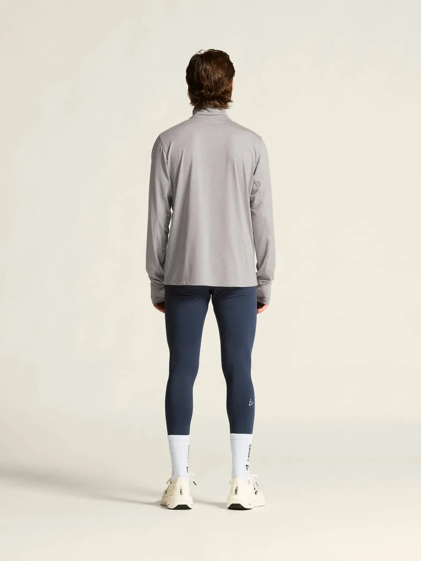 Craft Sportswear T-Shirts & Tröjor|Mellanlager^Flow HZ LS M Grey melange