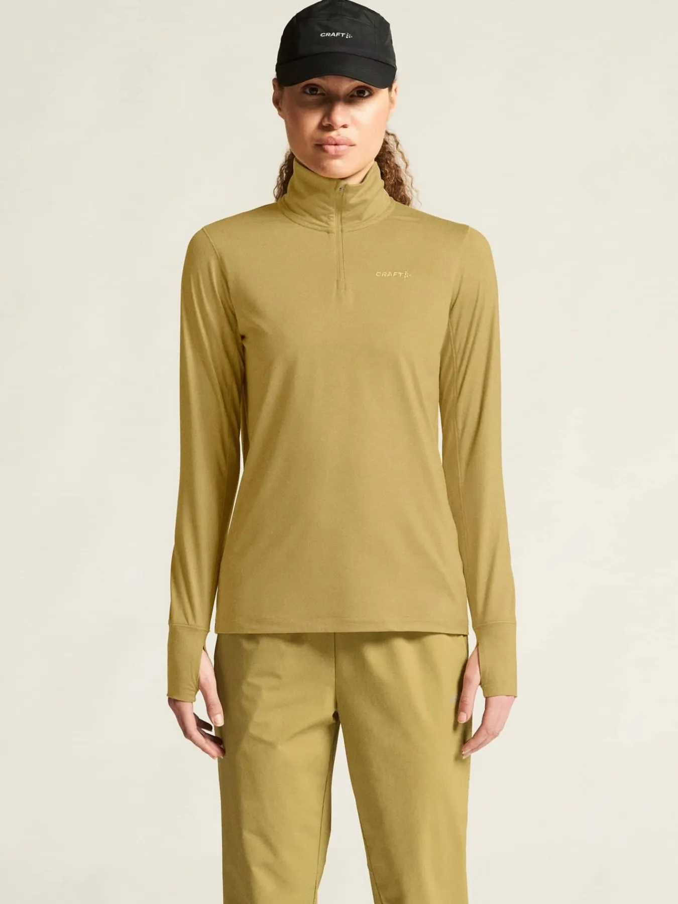 Craft Sportswear Träning^Flow HZ LS W Khaki Melange