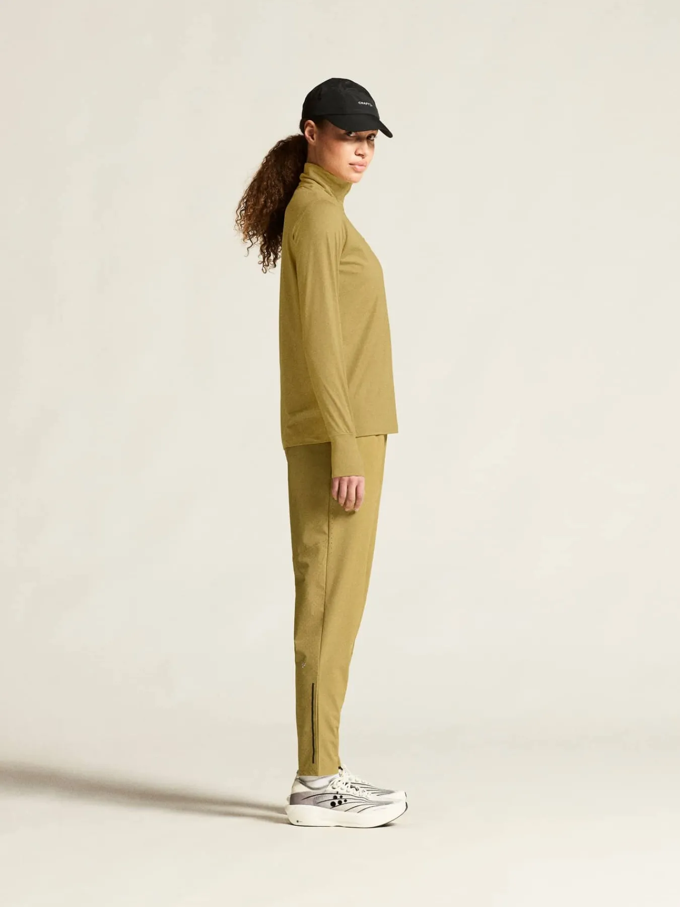 Craft Sportswear Träning^Flow HZ LS W Khaki Melange