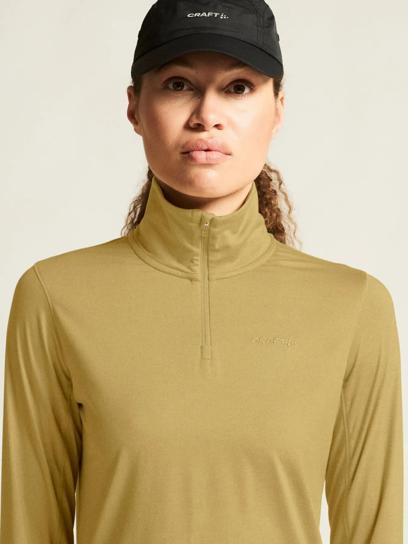 Craft Sportswear Träning^Flow HZ LS W Khaki Melange