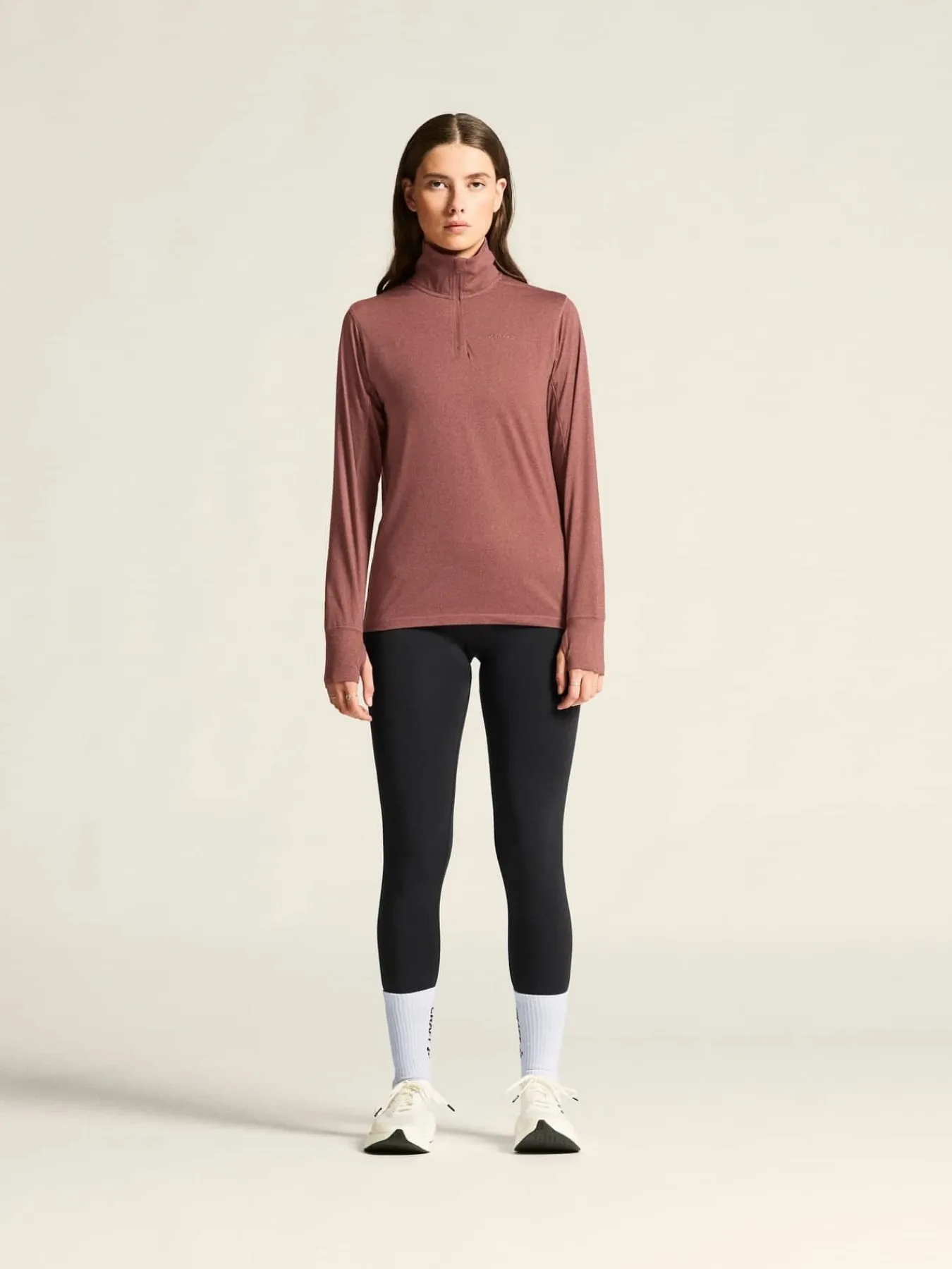 Craft Sportswear Träning^Flow HZ LS W Rose Brown/Melange