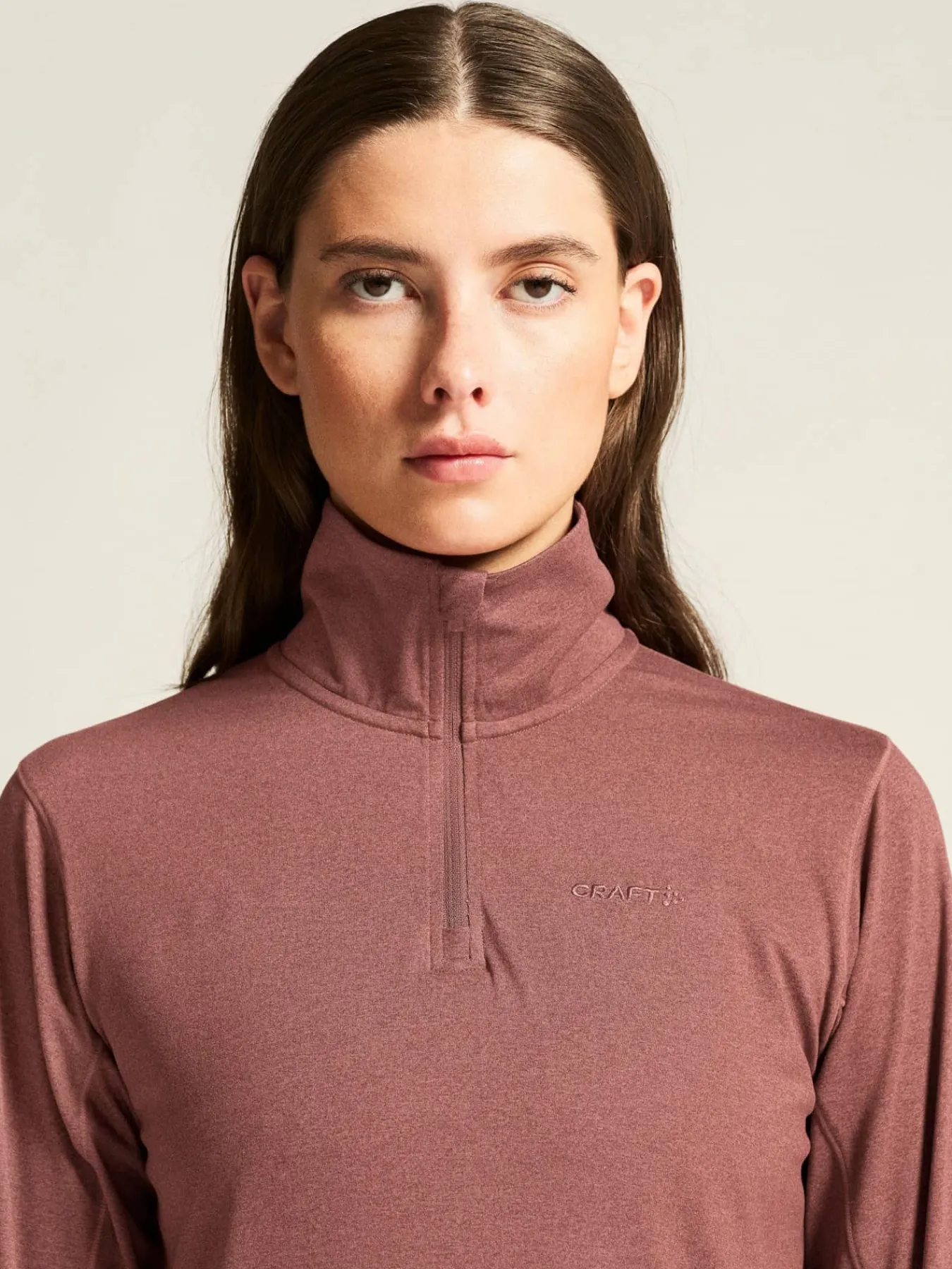 Craft Sportswear Träning^Flow HZ LS W Rose Brown/Melange