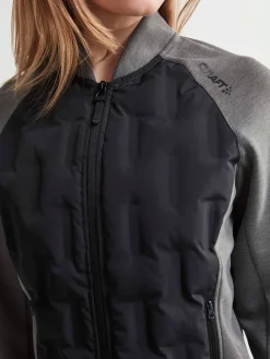 Craft Sportswear Jackor & Västar^Hybrid jacket W DK GREY MELANGE-BLACK