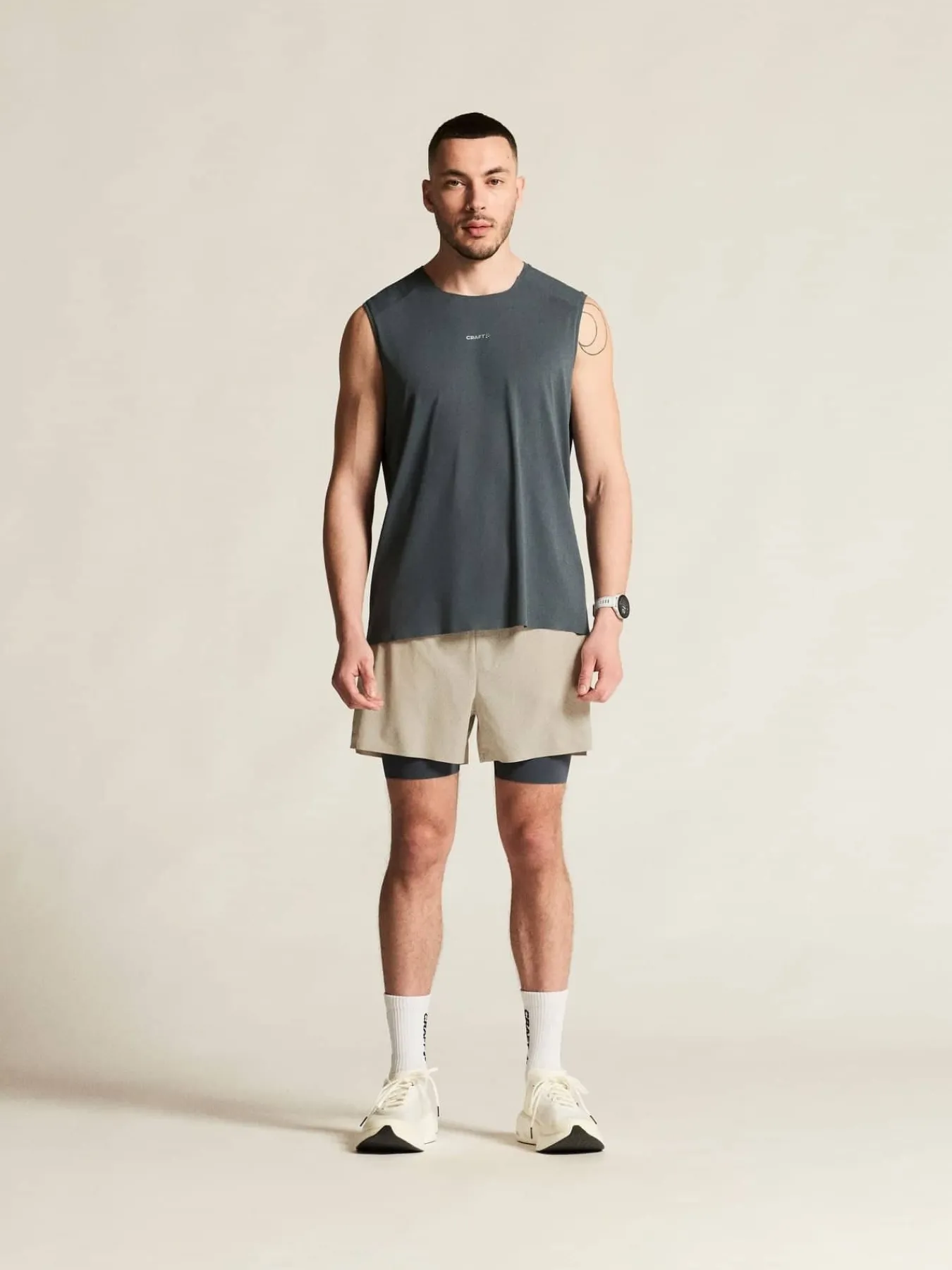 Craft Sportswear Shorts^Hypervent 2-in-1 Shorts M Plaster