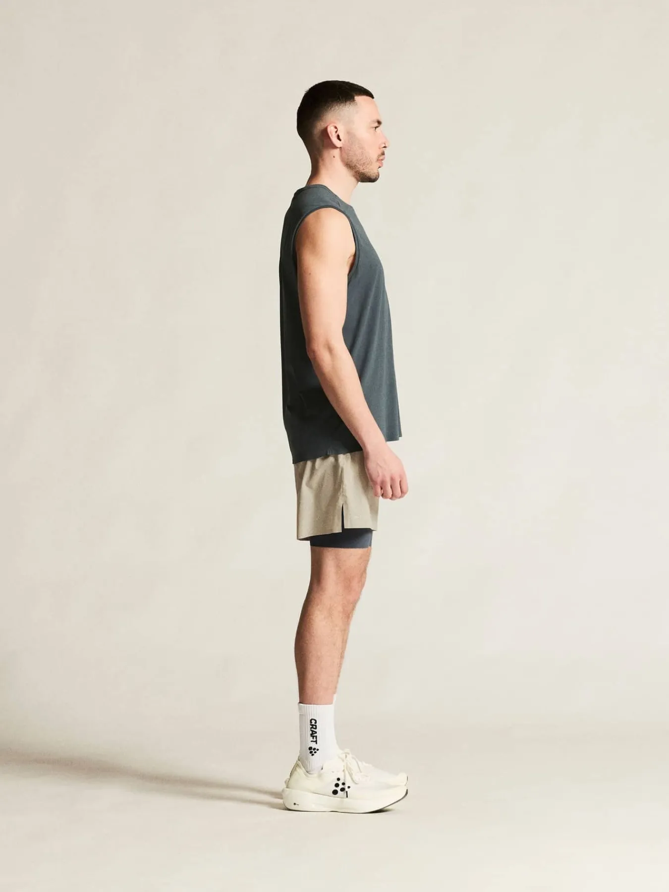 Craft Sportswear Shorts^Hypervent 2-in-1 Shorts M Plaster