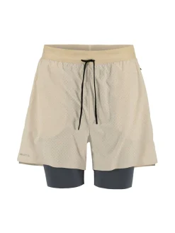 Craft Sportswear Shorts^Hypervent 2-in-1 Shorts M Plaster