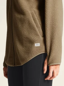 Craft Sportswear Mellanlager & Fleece|Mellanlager^Join Pile Fleece FZ Hood W Taupe
